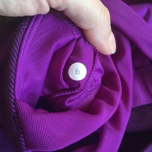 Purple Lululemon tank with built in bra